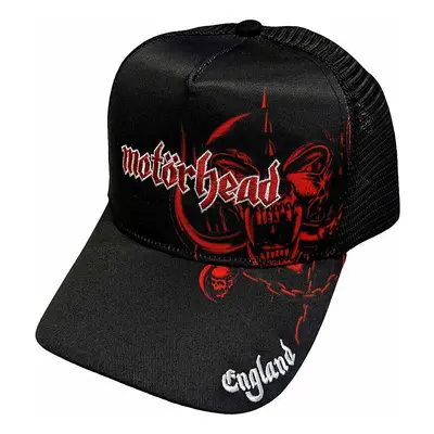 Motorhead kšiltovka, England Red Warpig Mesh Black