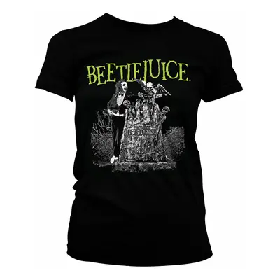 Beetlejuice tričko, Headstone Girly Black, dámské