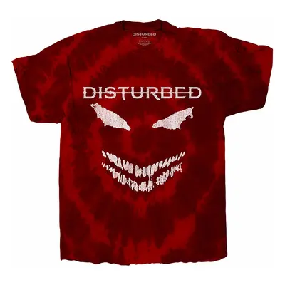 Disturbed tričko, Scary Face Dip-Dye Red, pánské