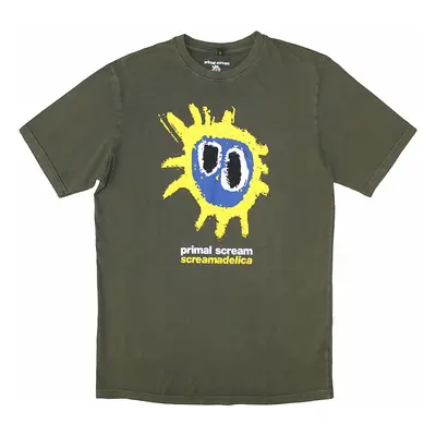 Primal Scream tričko, Screamadelica Stone Wash Green, pánské