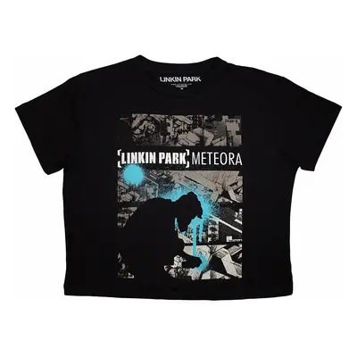 Linkin Park tričko Crop Top, Meteora Drip Collage Black, dámské