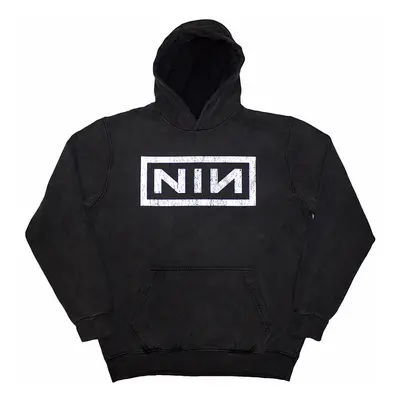 Nine Inch Nails mikina, Classic Logo Wash Charcoal Grey, pánská