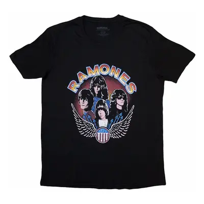 Ramones tričko, Vintage Wings Photo Black, dámské