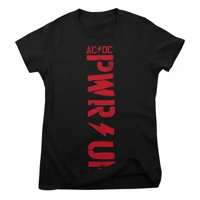 AC/DC tričko, PWR-Up Vertical Logo Girly Black, dámské