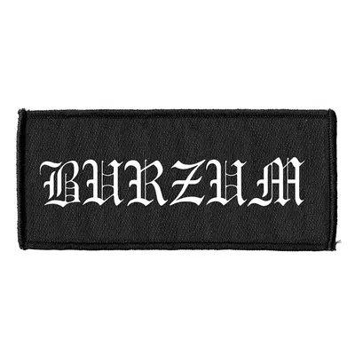 Burzum nášivka 100 x 45 mm, Logo White