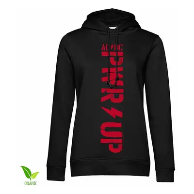 AC/DC mikina, PWR-Up Vertical Logo Organic Hoodie Girls Black, dámská