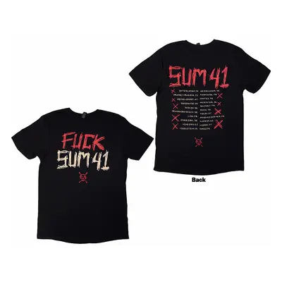 Sum 41 tričko, Tour &#039;24 Fuck Sum 41 BP Black, pánské