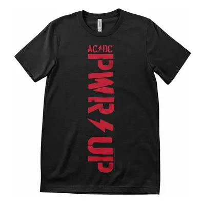 AC/DC tričko, PWR-Up Vertical Logo Black, pánské