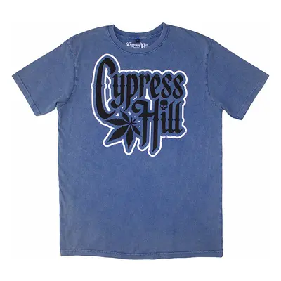 Cypress Hill tričko, Logo Stone Wash Denim Blue, pánské