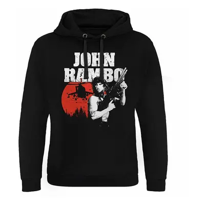 Rambo mikina, John Rambo Epic Hoodie Black, pánská