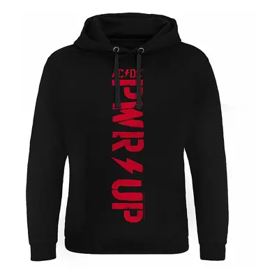 AC/DC mikina, PWR-Up Vertical Logo Epic Hoodie Black, pánská