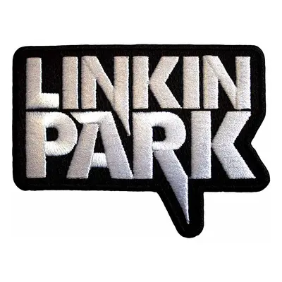 Linkin Park tkaná nášivka/nažehlovačka PES 95 x 70 mm, White Logo