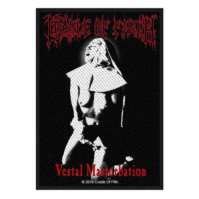 Cradle Of Filth tkaná nášivka PES 100x50 mm, Vestal Masturbation