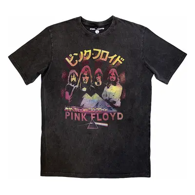 Pink Floyd tričko, Japan Poster Stone Wash Charcoal Grey, pánské