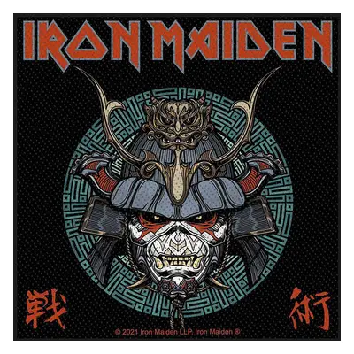 Iron Maiden tkaná nášivka PES 100x100 mm, Senjutsu Samurai Eddie