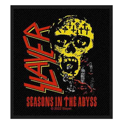 Slayer tkaná nášivka PES 100x50 mm, Seasons In The Abyss Skull