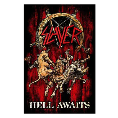 Slayer textilní banner PES 70cm x 106cm, Hell Awaits