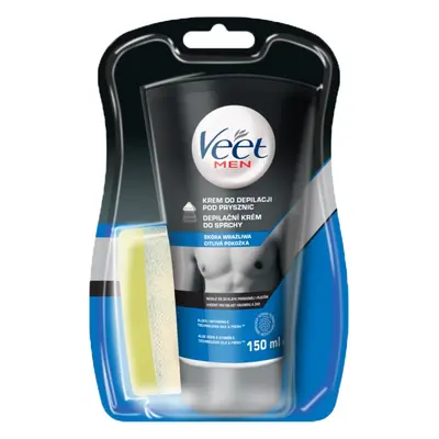 Veet Men Silk & Fresh depilační krém do sprchy pro citlivou pokožku 150 ml