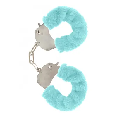 Toyjoy Furry Fun Cuffs plyšová kovová pouta | Modrá