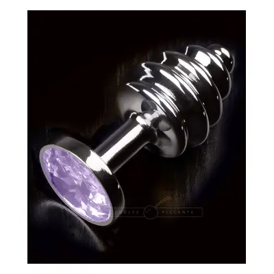 Dolce Piccante Jewellery Ribbed Silver Purple