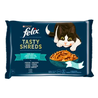 Felix Tasty Shreds lahodný výběr z ryb ve šťávě - s lososem a tuňákem x g