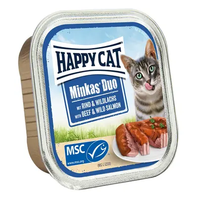 Happy Cat Minkas Duo - Hovězí maso a divoký losos x g