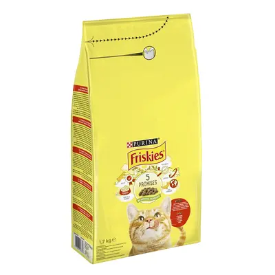 Friskies granule pro kočky s hovězím, kuřecím a zeleninou 1,7 kg