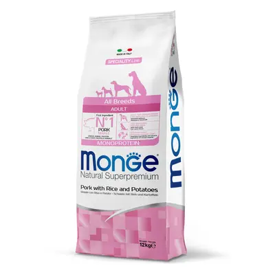 Monge Speciality Line All Breeds Adult Monoprotein suché krmivo pro psy - vepřové, rýže a brambo