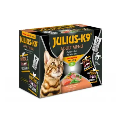 Julius K-9 Adult Menu Special Pack výběr z drůbeže-ryby v omáčce pro kočky - losos-tuňák & kuřec