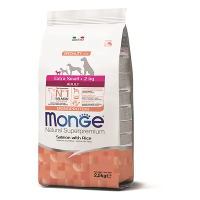 Monge Speciality Line Extra Small Adult Monoprotein suché krmivo pro psy - losos, rýže 2,5 kg