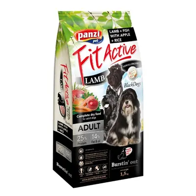 FitActive Hypoallergenic BlackDogs Lamb, Fish & Apple, Rice 1,5 kg (308562)