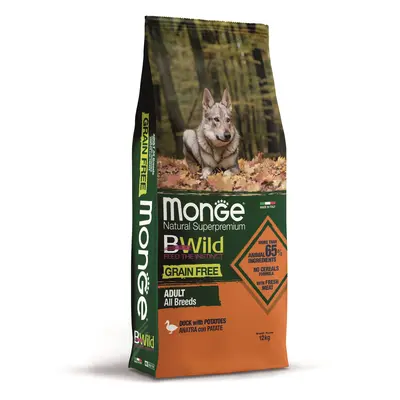 Monge BWild Grain Free Adult All Breed suché krmivo pro psy - kachna s bramborem 2,5 kg