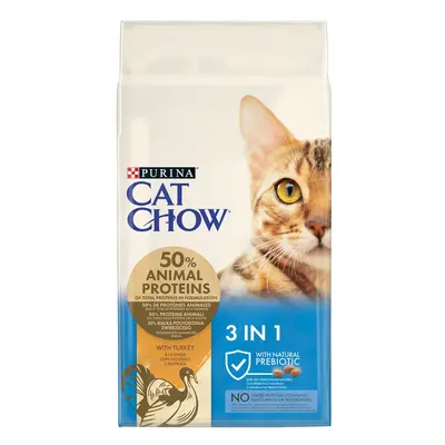 Cat Chow Adult 3in1 s krůtím 1,5 kg