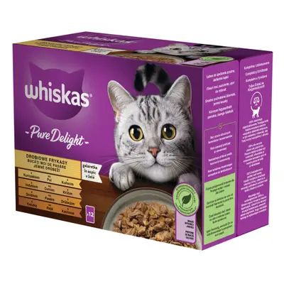 Whiskas Pure Delight Cassarole, výběr drůbeže - Multipack x g