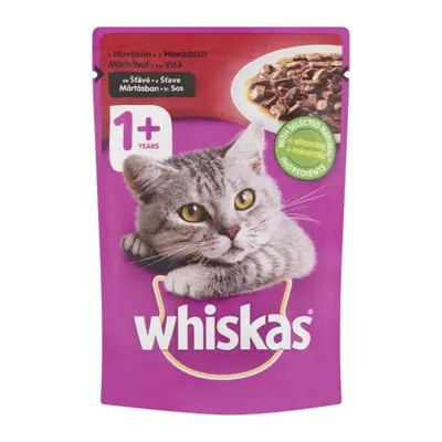 Whiskas kapsičky ve šťávě - hovězí x g