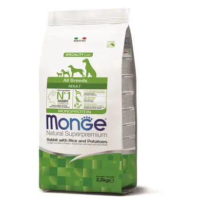 Monge Speciality Line All Breeds Adult Monoprotein suché krmivo pro psy - králičí, rýže a brambo