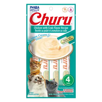 INABA Cat Churu Pyré - kuře s krabem x g