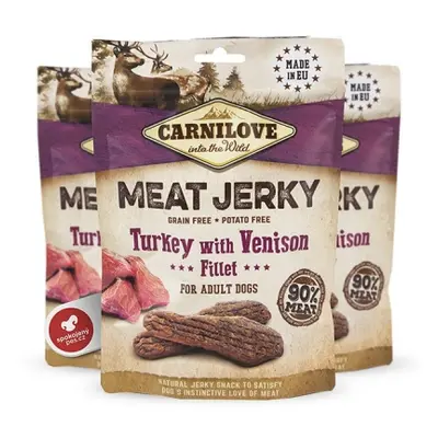 Carnilove Jerky Snack krůtí & jelení filé g