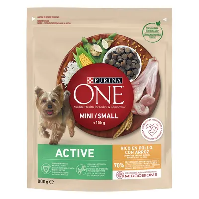 Purina ONE Mini Active granule pro psy - s kuřecím 0,8 kg