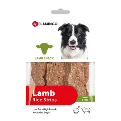 Flamingo Lamb Snack - jehněčí a rýžové proužky g