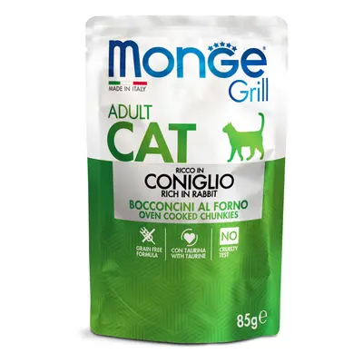 Monge Grill Cat Adult králičí kousky v želé x g (králík a jehněčí)