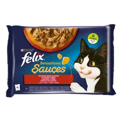 Felix Sensations Sauces výběr v omáčce - s krůtou a jehněčím x g