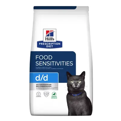 Hill's Prescription Diet d/d Food Sensitivities krmivo pro kočky s kačacím a hráškom 1,5 kg