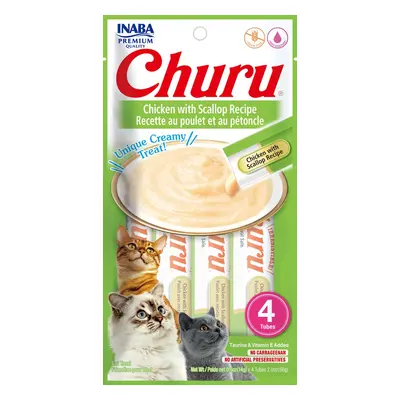 INABA Cat Churu Pyré - kuře s hřebenatky x g