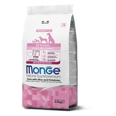 Monge Speciality Line All Breeds Puppy & Junior Monoprotein suché krmivo pro psy - vepřové, rýže