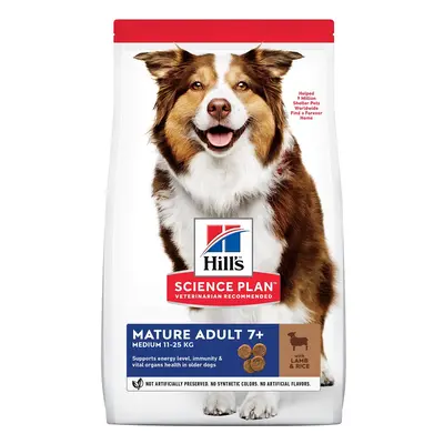 Hill's Science Plan Mature Adult 7+ Medium krmivo pro psy s jehněčím a rýží 2,5 kg.