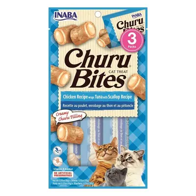 INABA Cat Churu Bites - tuňák s hřebenatky x g