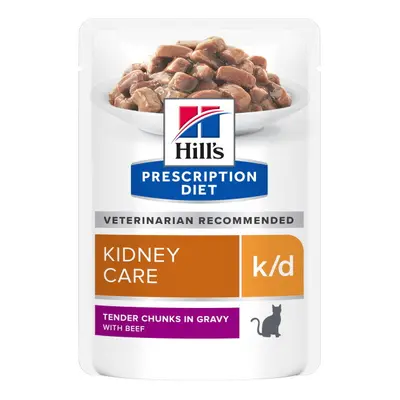 Hill's Prescription Diet ™ k/d Feline Kidney Care Beef krmivo v hliníkové kapsičce x g