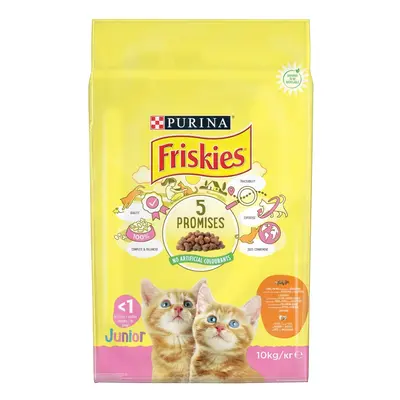 Friskies Junior suché krmivo pro kočky - s kuřecím masem, mlékem a přidanou zeleninou kg