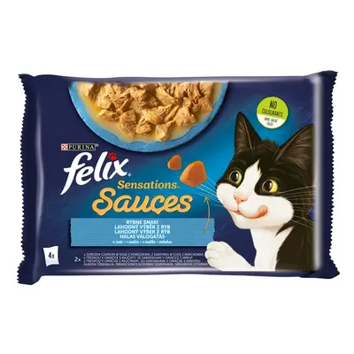 Felix Sensations Sauces výběr z ryb v omáčce - s treskou, sardinkami a zeleninou x g